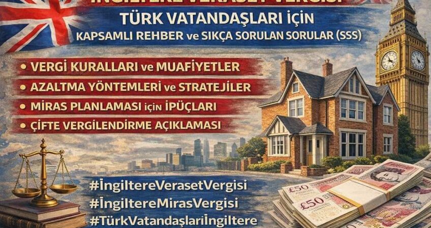 İngiltere veraset vergisi Inheritance Tax UK rehberi; Türk vatandaşları için İngiltere miras vergisi hesaplama, Londra’da ev ve gayrimenkul mirası, İngiltere mülk yatırımı sonrası miras planlaması ve vergi muafiyetleri.